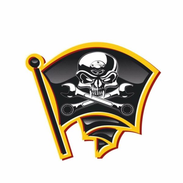 Motorbike Skull Sticker