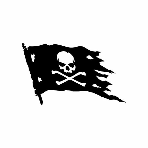 Sticker with pirate flag