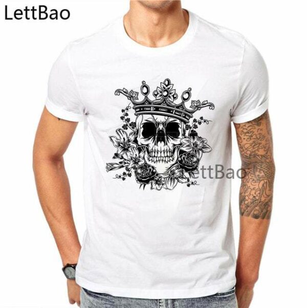 Skull T-shirt with crown