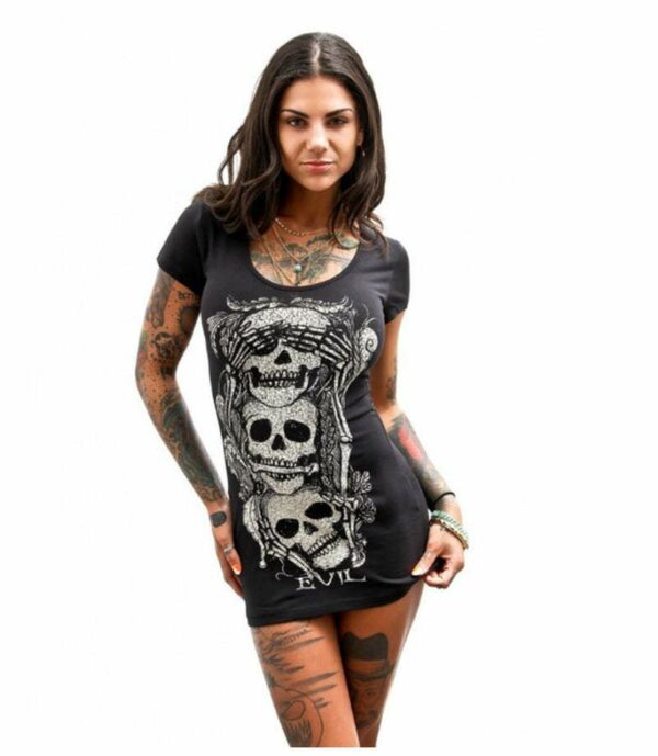 Short dress with skull