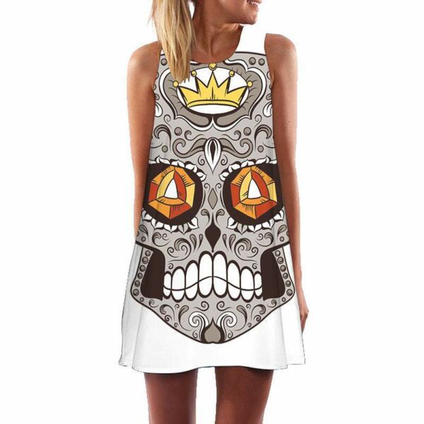 Mexican Dress Black White