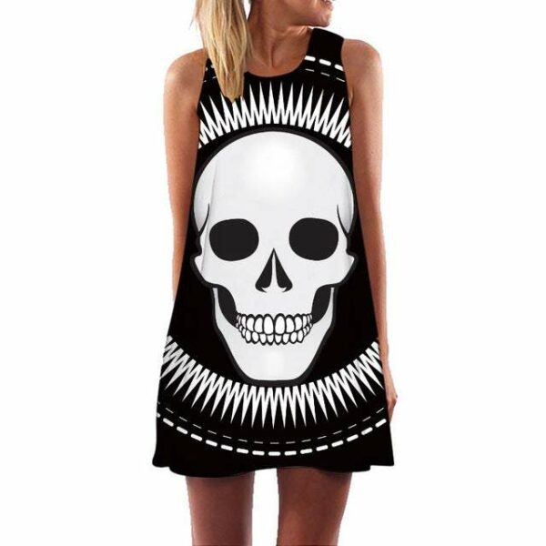 Black Dress White Skull