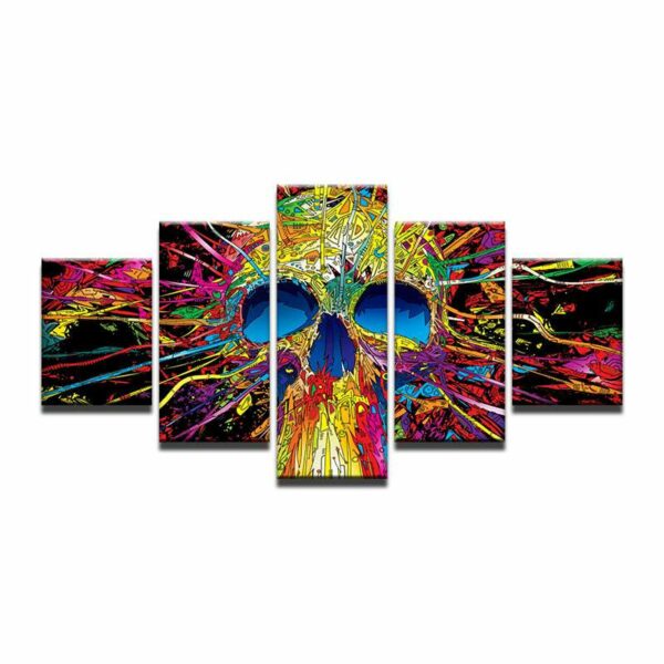 Multicolour Skull Painting