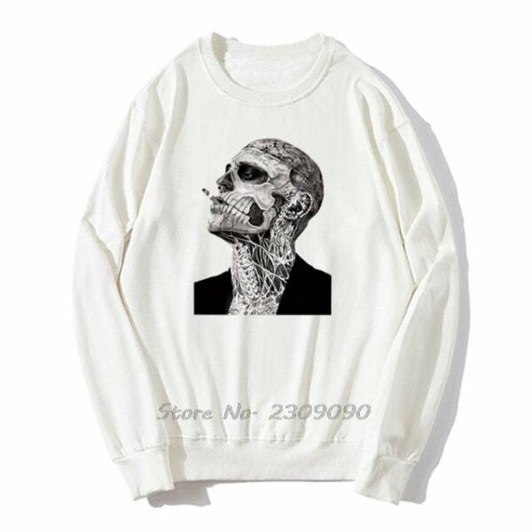 Neck Tattoo Man Skull Sweater